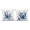 Stupell Industries Layered Palm Fronds in Blue 2 Piece Decorative Printed Throw Pillow Set, design by Jacob Q, 18 x 7 x 18